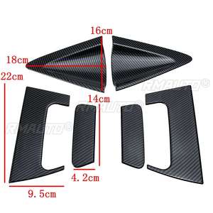 Accessoires de voiture pour Honda Vezel HR-V HRV 2016-2018, 6 pièces, garniture de poignée de porte arrière latérale en ABS chromé/fibre de carbone - Product Image 6