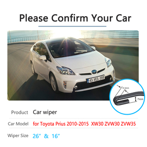 Plumas Limpiaparabrisas para Toyota <span class=keywords><strong>Prius</strong></span> XW30 30 Zvw30 <span class=keywords><strong>Zvw35</strong></span> 2010~2015, Accesorios para Automóviles, 2011 2012 2013 2014 - Product Image 2