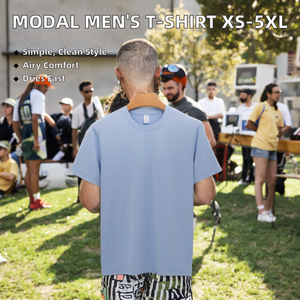 T-shirt décontracté uni pour homme – Été, extensible, respirant, séchage rapide, col rond, coupe ajustée, grandes tailles - Product Image 2