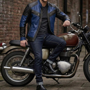 High Quality Waterproof & Breathable OEM Service Wholesale Price Leather Motorcycle <b>Jacket</b> Custom Winter Leather <b>Biker</b> <b>Jacket</b> - Product Image 2