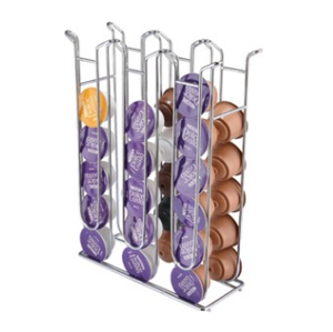 Support de capsules de café <span class=keywords><strong>DOLCE</strong></span> <span class=keywords><strong>GUSTO</strong></span> en métal argenté 36 compartiments, support moderne à cinq niveaux, rangement pratique pour outils à main - Product Image 3