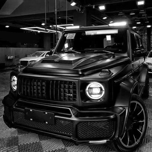 Kit carrosserie pare-chocs avant et arrière pour <span class=keywords><strong>Mercedes</strong></span> Benz G63 W464 2019-2024, pièces de mise à niveau, plastique noir, ensemble complet - Product Image 4