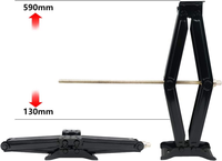 RV Jack 24 "7500lbs Kit Ciseaux Jack pour Voiture Manuel Plancher Durable Mécanique pour Réparation Rapide