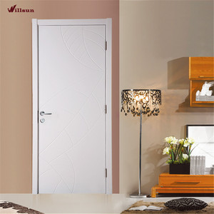 Semi sólido de madera HDF moldeada económico laca <span class=keywords><strong>blanca</strong></span> mate de la <span class=keywords><strong>puerta</strong></span> interior - Product Image 2