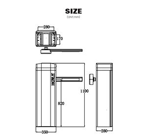 Puerta de barrera automática popular HCW, brazo de estacionamiento de 1-6m con acero laminado en frío y galvanizado/revestimiento en polvo para seguridad vial - Product Image 5