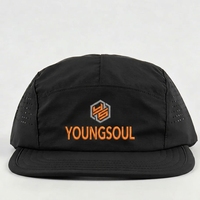Gorra de Running Unisex con 5 Paneles, Logotipo Personalizado OEM, Sin Estructura, con Orificios Cortados con Láser, para Campamento al Aire Libre, de Secado Rápido, de Nailon