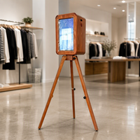 Nouvelle cabine photo rétro en bois avec support d'imprimante, compatible avec DNP DS620 & RX1, prend en charge l'iPad et les appareils photo reflex numériques