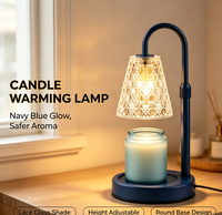 Lampe chauffe-bougie avec minuterie et variateur d'intensité, chauffe-cire, bleu foncé |   Cadeaux d'anniversaire pour femmes, cadeaux de bienvenue à la maison