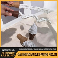 Jinccai Espada de Helado Retráctil, Accesorio de Broma, Juguete Divertido de Plástico Impreso en 3D, Cono de Helado Extensible, Regalo de Broma para Halloween
