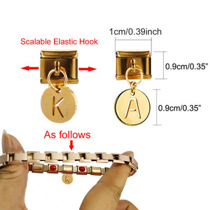 2023 grosir gaya campuran lapis emas fashion grosir baja tahan karat liontin Italia jimat hati Swakarya jimat gelang - Product Image 3
