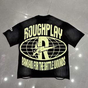 Rough Play <strong>Los</strong> <strong>Angeles</strong> High-quality Designer Popular Figure Print Rhinestone <strong>T</strong>-<strong>shirt</strong> Street Casual Men's Short Sleeved <strong>Shirt</strong> - Product Image 2