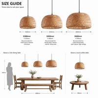 Lampadario Artigianale Cinese in Bambù e Rattan, Illuminazione Retrò Intrecciata, Lampada a Sospensione Decorativa per Ristorante, Chandelier in Legno a Forma di Cappello di Paglia