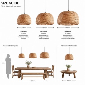 <span class=keywords><strong>Lampadario</strong></span> Artigianale Cinese in Bambù e Rattan, Illuminazione Retrò Intrecciata, Lampada a Sospensione Decorativa per Ristorante, Chandelier in Legno a Forma di Cappello di Paglia - Product Image 4