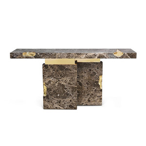 <span class=keywords><strong>Console</strong></span> di lusso contemporaneo italiano da salotto in acciaio inox marmo per la casa Hotel Villa corridoio scopo decorativo - Product Image 6
