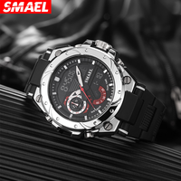 SMAEL Top-Marke Neue Herrenuhr Sport Wasserdicht Dual-Display-Uhr Herren LED Quarz Digital Armbanduhr Relogio Masculino