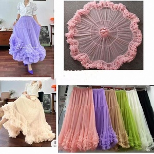 Falda de Malla de Cintura Alta de 92 cm, Falda Elástica por Encima de la Rodilla con Banda Elástica, Falda de Pastel con Borde de <span class=keywords><strong>Hongo</strong></span>, Super Fairy, con Forro de 75 cm - Product Image 3