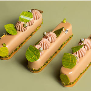 Gıda sınıfı 10 kavite oval şerit yıldırım puf ekmek kalıbı fransız mus pasta pişirme yapışmaz silikon kek kalıbı - Product Image 2