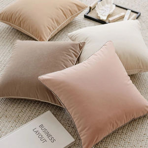 ปลอกหมอนสี่เหลี่ยมสีทึบนุ่มลื่นขนาด50X50 40X40 30X50ออกแบบได้ตามต้องการสำหรับบ้านและโรงแรม - Product Image 1