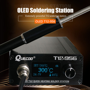 <span class=keywords><strong>T12</strong></span>-956 À Souder Station Numérique fer À Souder Électronique OLED 1.3 pouces Noir M8 poignée En Métal et <span class=keywords><strong>T12</strong></span> pointes de fer à souder - Product Image 2
