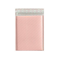 Enveloppes à bulles métalliques personnalisées en aluminium brillant, légères, avec impression de logo, couleur or rose, vente en gros