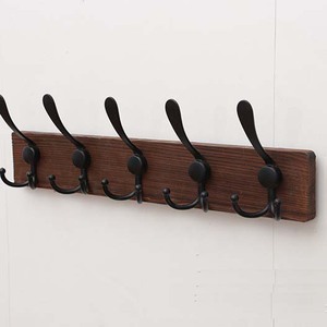 Elegante Perchero <span class=keywords><strong>de</strong></span> <span class=keywords><strong>madera</strong></span> con diseño <span class=keywords><strong>de</strong></span> nogal y ganchos <span class=keywords><strong>de</strong></span> metal-Elegante perchero montado en la pared para el hogar o la oficina - Product Image 3