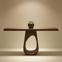 Nouvelle console d'entrée en bois massif de style chinois, décoration murale pour les entrées de couloir