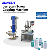 Machine de capsulage à vis industrielle robuste en acier inoxydable à trois mâchoires pour seaux d'urée, fûts d'huile et conteneurs d'engrais