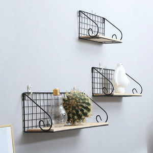 Wooden Wall Mounted Storage Rack Rectangle Durable Multipurpose <b>Shelf</b> For <b>Bedroom</b> Dorm Living Room - Product Image 1