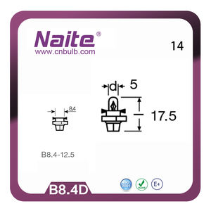 Lampadina Alogena Miniatura <span class=keywords><strong>T5</strong></span> B8.4D <span class=keywords><strong>12V</strong></span> 1.2W per Luci Indicatori Auto, Prezzo di Fabbrica all'Ingrosso - Product Image 3