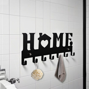 7-Khe Cắm Matte Màu Đen Không Thấm Nước Kim Loại Hiện Đại Linh Hoạt Di Động Mô Hình Trái Tim Tường Móc Tổ Chức Dính Tắm Vải Khăn Móc - Product Image 3