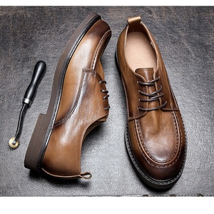 Men's Brown Genuine Leather Business Formal <b>Shoes</b> Stylish British Style Gentleman's Cowhide <b>Height</b> <b>Increasing</b> Autumn <b>Shoes</b> - Product Image 5