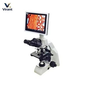 <span class=keywords><strong>Microscope</strong></span> numérique trinoculaire vétérinaire avec écran HD et objectifs multiples pour l'échantillonnage de <span class=keywords><strong>sang</strong></span>, de sperme et de tissus animaux - Product Image 1