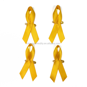 Ok personalizzato 7cm <span class=keywords><strong>nastro</strong></span> di raso giallo perno di consapevolezza del cancro al <span class=keywords><strong>seno</strong></span> per nastri di consapevolezza - Product Image 1