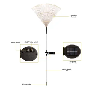 Feux d'artifice solaires LED pour jardins extérieurs, petites cours, ambiance ciel étoilé, décoration de balcon, aménagement paysager communautaire - Product Image 5