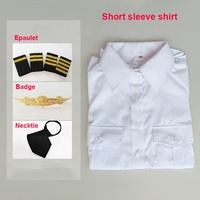 Uniformes de gardien de sécurité, chemises blanches pour pilotes d'avion, vêtements de vol 7XL, vêtements d'aviateur, chemise de travail