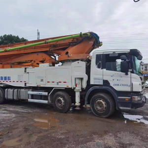 Camion pompe à béton d'occasion 52m 56m 46m 42m 37m avec châssis Benzz Vol Petuzmeister, camion benne Howo 25t 40t type 6x4 8x4 pour le zoo - Product Image 4