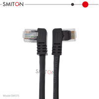 Câble d'extension Ethernet Cat 5 à 90 degrés pour usage intérieur, cordon de raccordement réseau Gigabit RJ45, cordon de raccordement LAN multi-angles à angle droit Cat5