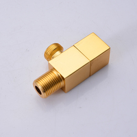 Robinet d'arrêt d'angle carré en alliage de zinc avec cartouche en laiton chromé G1/2, manuel, pour salle de bain et toilettes, OEM
