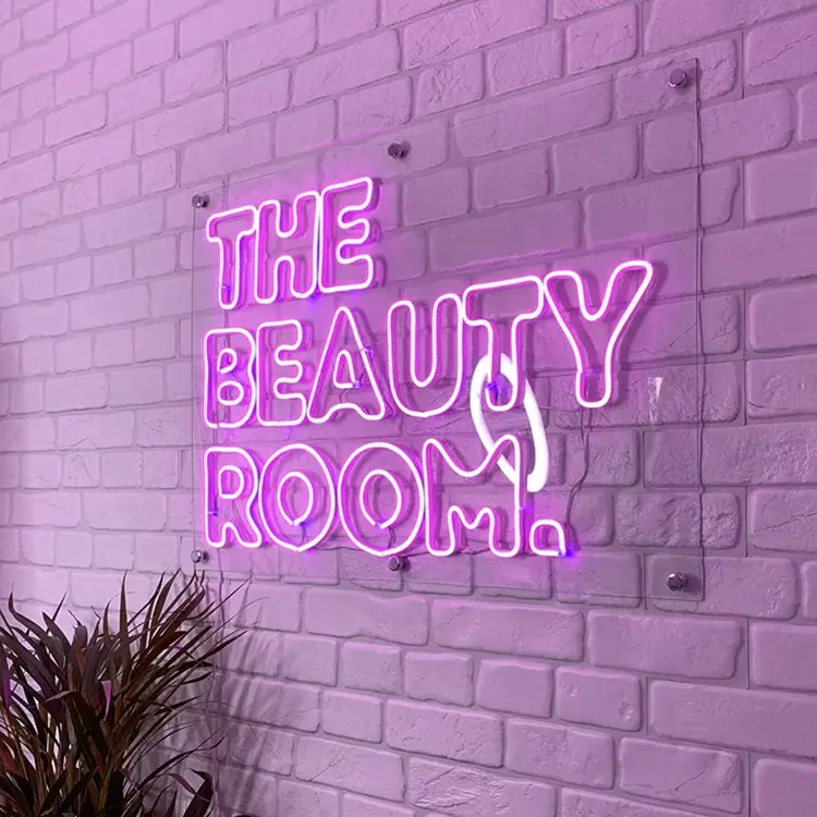 सबसे लोकप्रिय नेतृत्व में नियोन साइन कॉस्मेटिक महिलाओं के सौंदर्य कमरे के लिए नियोन साइन प्रकाश दीवार सजावट