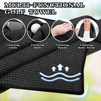 Handuk Golf Magnetik Mikrofiber Baru DZ 2026 yang Ditingkatkan, Custom dengan Klip Carabiner, Kantong Pembersih, Super Serap untuk Tas Golf dan Klub Golf