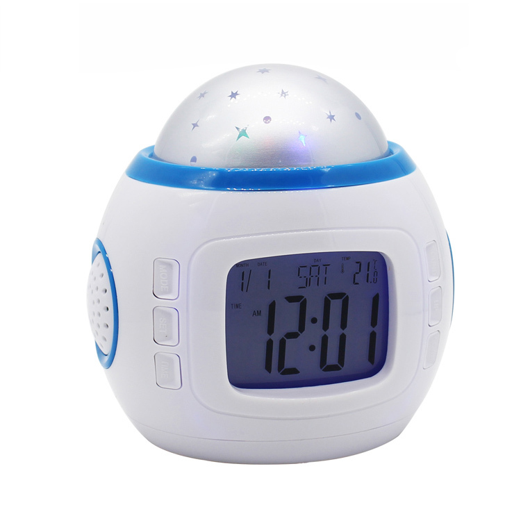 Digital Alarm Clock New Year Gift Desktop Electronic Digital Music Star Projection Alarm Clock