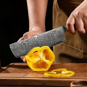 Unique <b>Handle</b> Professional 8 Inch Wood <b>Handle</b> Ambidextrous Chef <b>Knife</b> for Home Kitchen 67layers Damascus Steel - Product Image 3