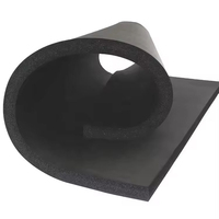 Couverture isolante en mousse de caoutchouc PVC NBR, feuille flexible en rouleau pour climatiseur et équipement CVC