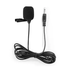 Mikrofon Lavalier kabel 2m portabel, profesional mikrofon jepit kerah Mini untuk PC Notebook kamera Laptop