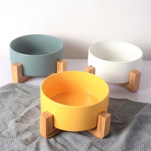 Plato Doble De plástico Para gatos y Perros, accesorio Antiderrapante Para mascotas, Tigela cerámica - Product Image 4