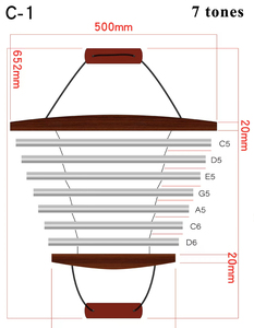 Instrumento curativo de sonido 7 tonos Handy Chime Harmonic Healing Chimes Swing Chime - Product Image 5