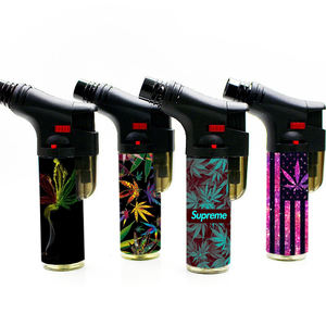 Venta al por mayor logotipo personalizado gas butano recargable a prueba de viento cigarrillo Jet antorcha encendedores - Product Image 5