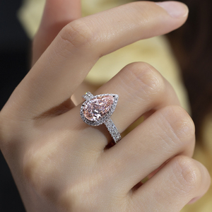 MSR-1594 oro 18K personalizzato rosa ovale diamante 1.83ct VS1 Lab anello di <span class=keywords><strong>diamanti</strong></span> - Product Image 4