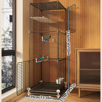 Grande cage à oiseaux en métal moderne de luxe, cage à oiseaux décorative pour villa, grande cage à perroquets, cage à oiseaux robuste pour l'extérieur, écologique