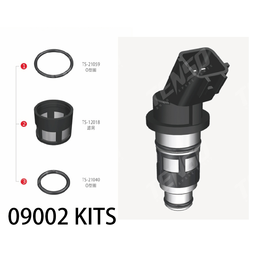 09002 Fuel Injectors Kit Oring Rubber Silicone Food Grade for Nissan JS50-1 16600-73C90